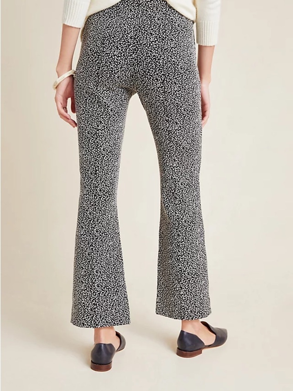 Anthropologie | Essential Black & White Crop Flare Pants